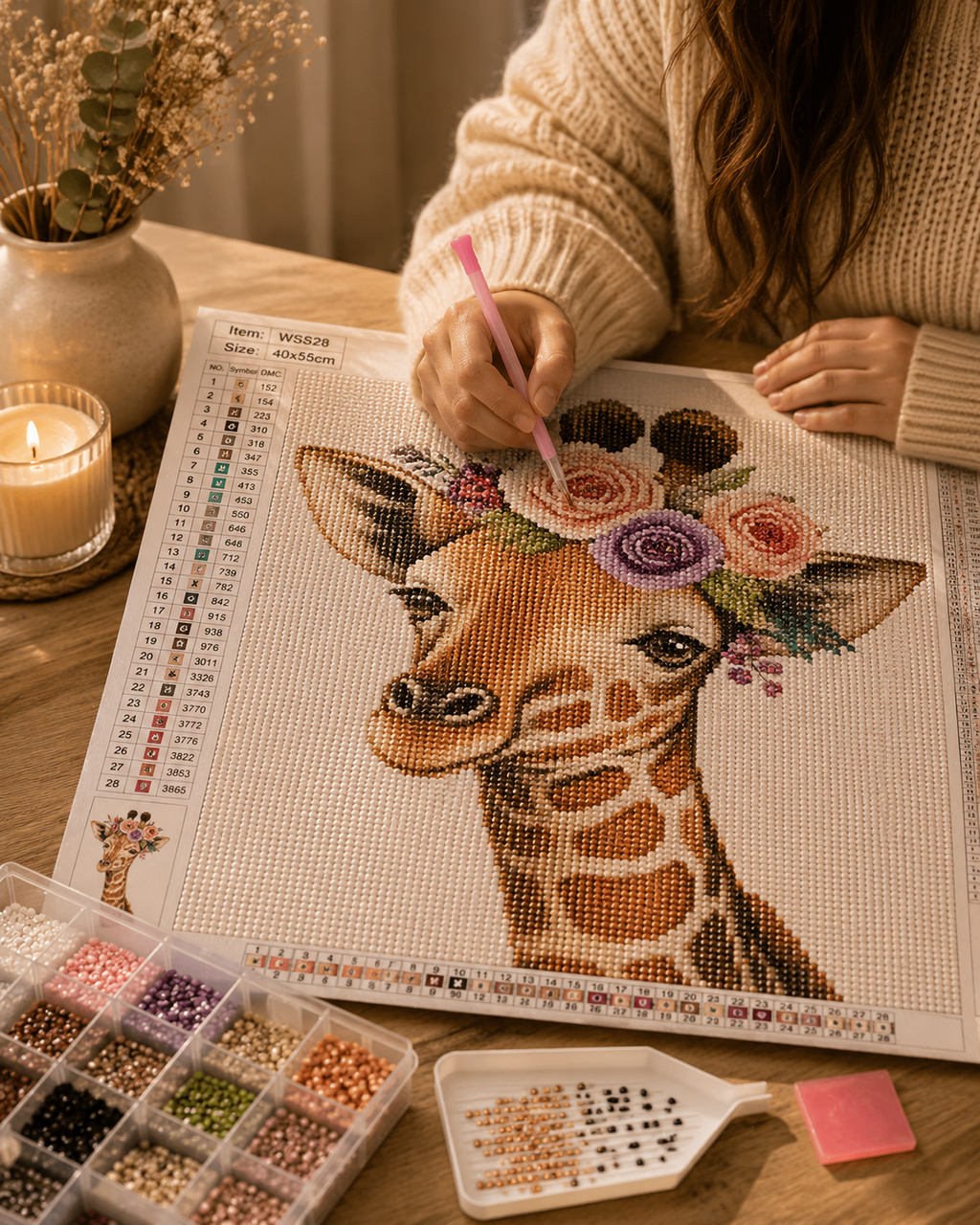 Ma Diamond Painting — Girafe Fleurie