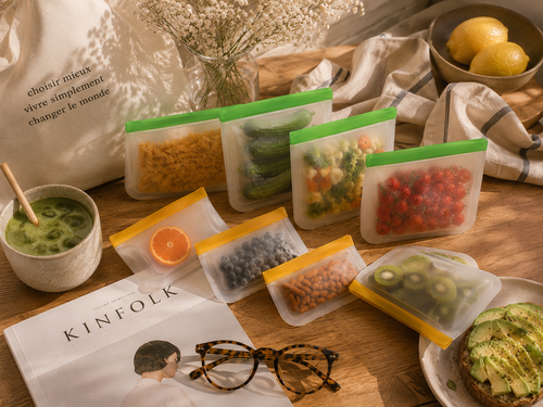 Reusable and Biodegradable Food Bags - Eco-Friendly Set