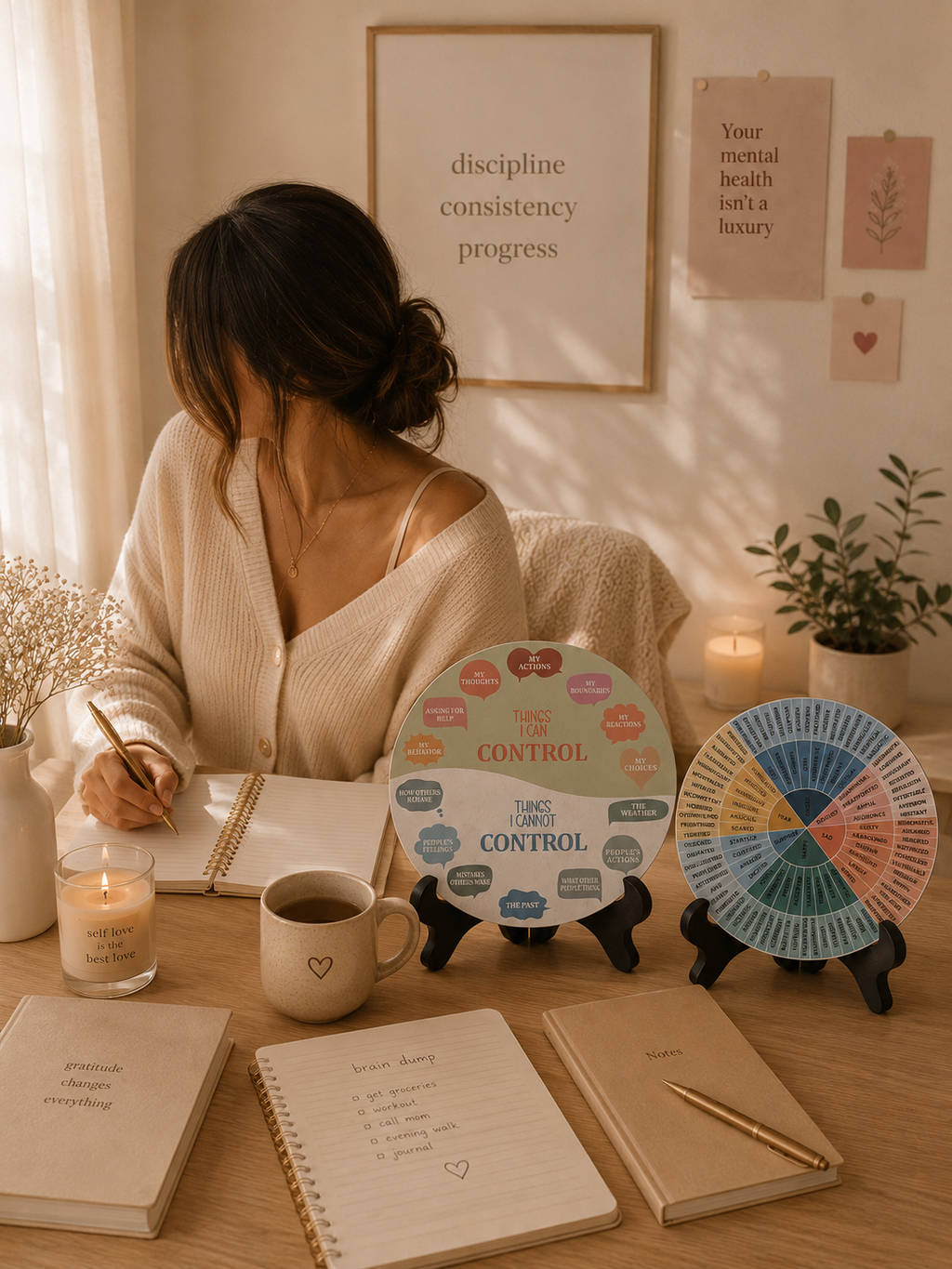 My Emotion Wheel | Wooden Mental Health Tool