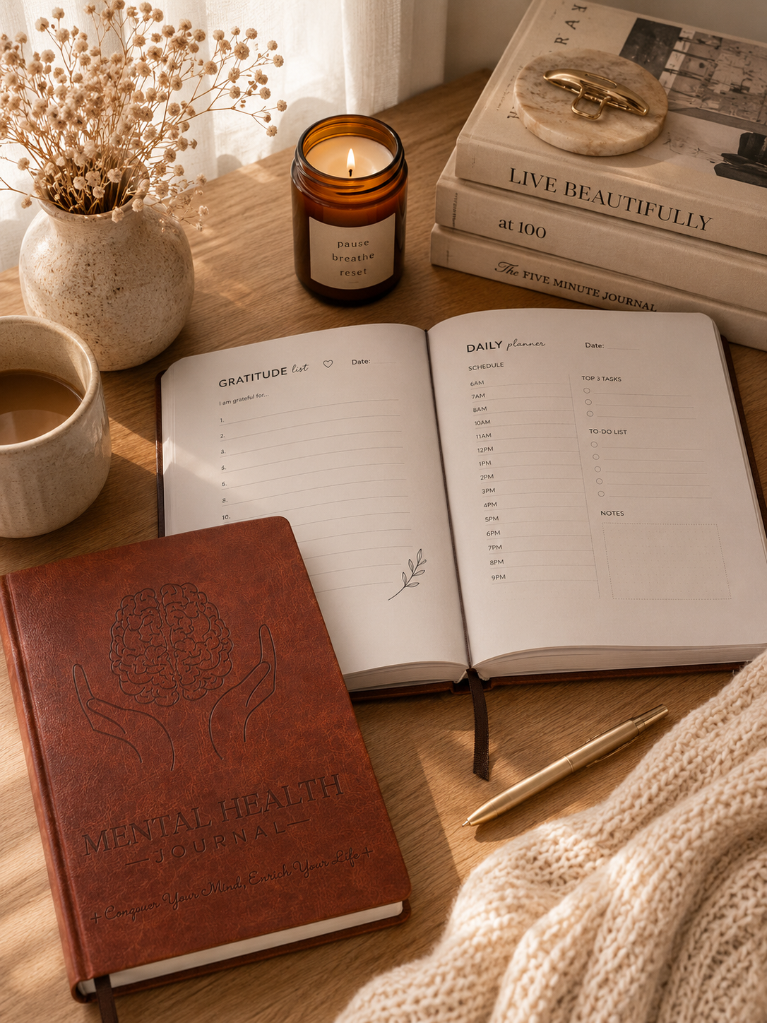My Mental Health Journal | Leather Cover