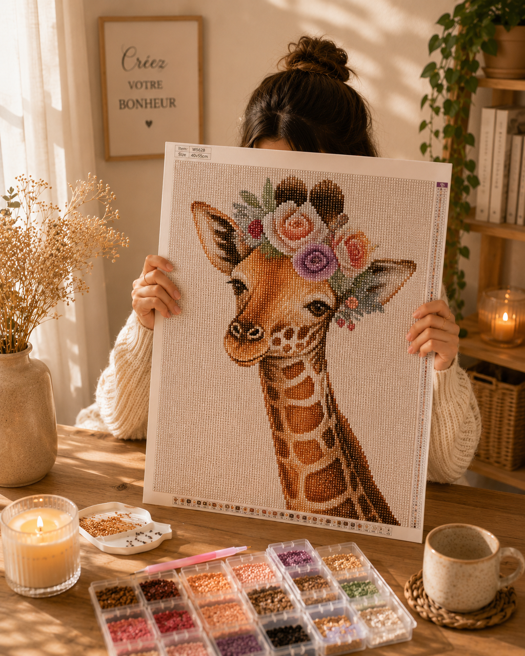 Ma Diamond Painting — Girafe Fleurie