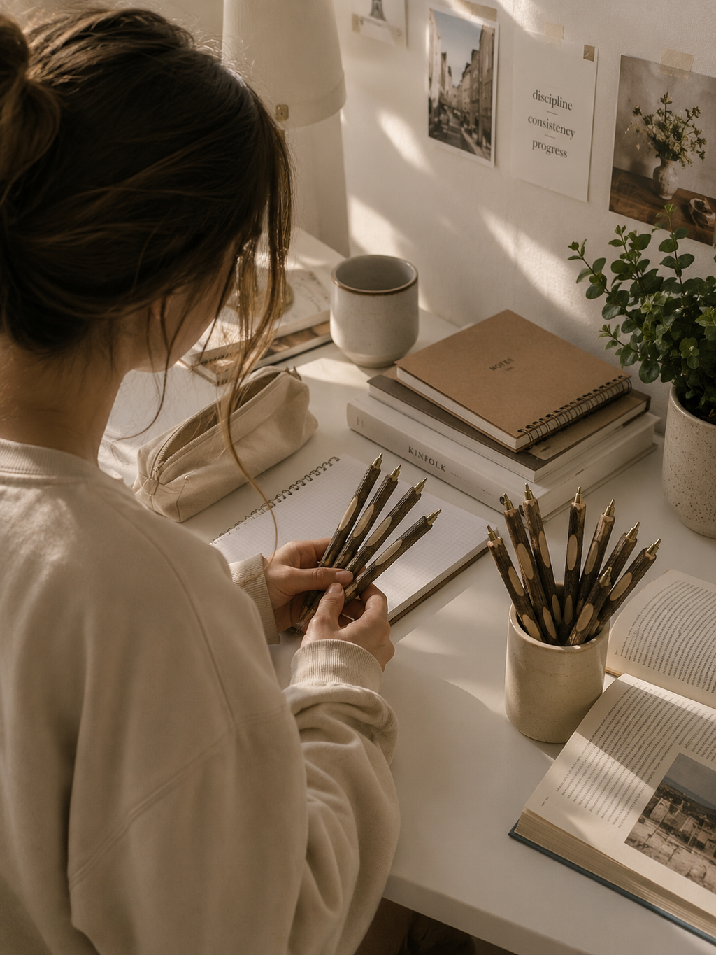 Eco-Friendly Bark Wood Pen Set