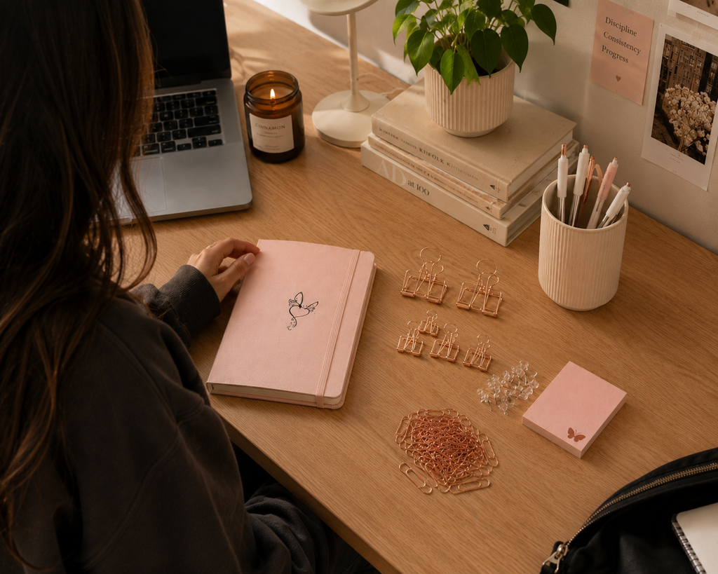 Rose Gold Stationery Set Gift Box Student Office Stationery