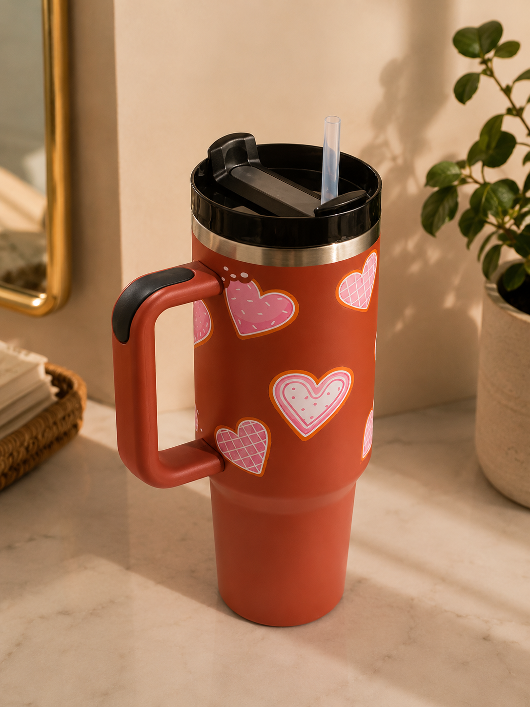 My 40 oz Stainless Steel Tumbler | Insulated with Straw & Handle