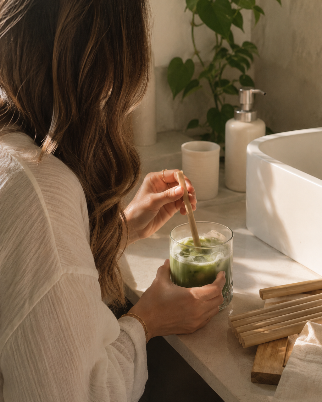 Natural Bamboo Straws - Eco-friendly, Reusable, and Biodegradable