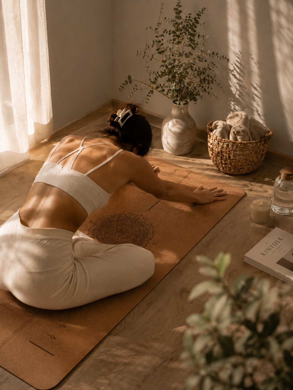 Natural Cork Non-Slip Yoga Mat