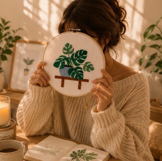 My Tropical Plant Embroidery Kit | Embroidery Hoop
