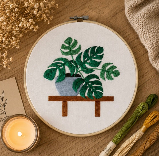 My Tropical Plant Embroidery Kit | Embroidery Hoop