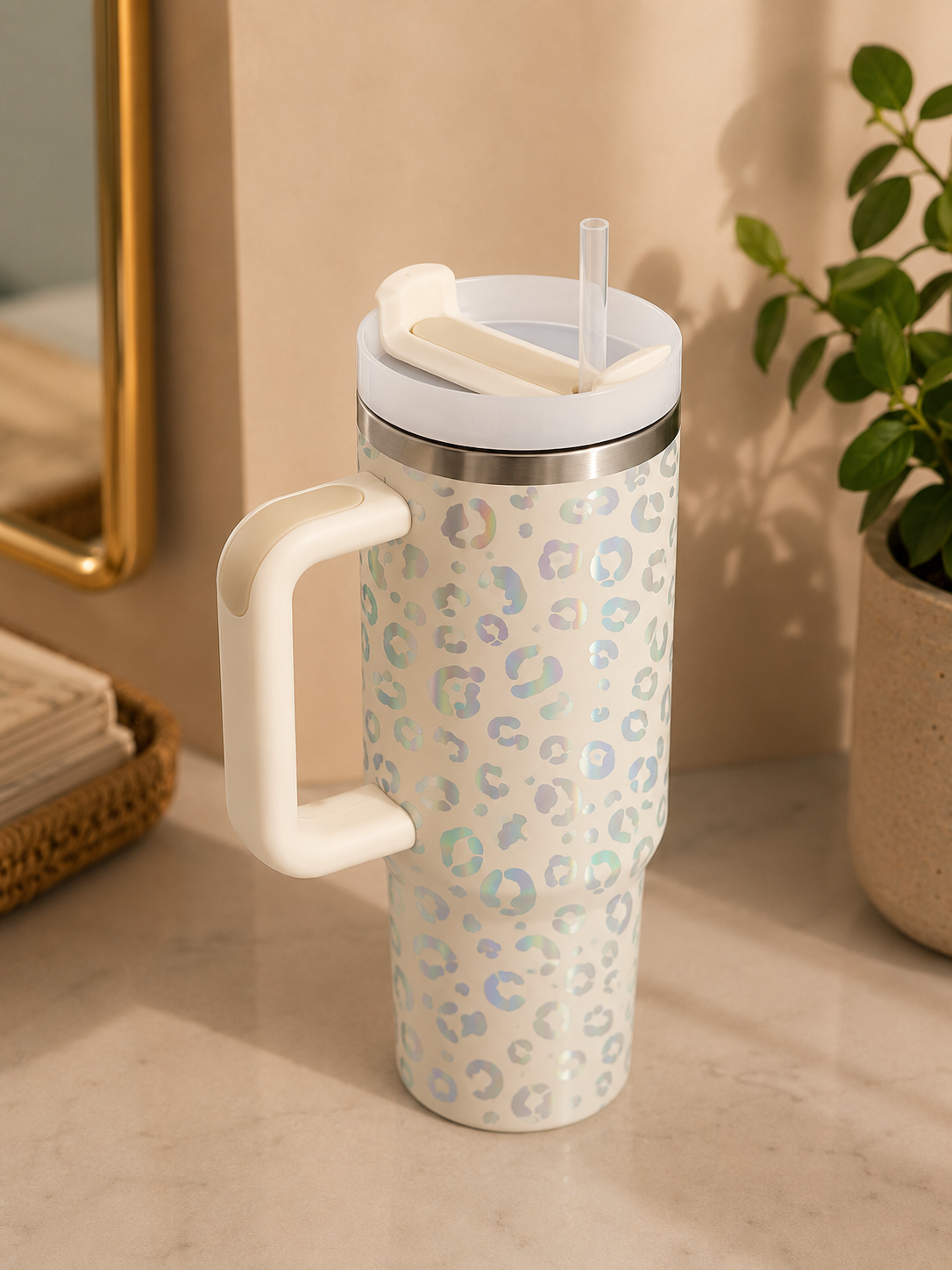 My 40 oz Stainless Steel Tumbler | Insulated with Straw & Handle