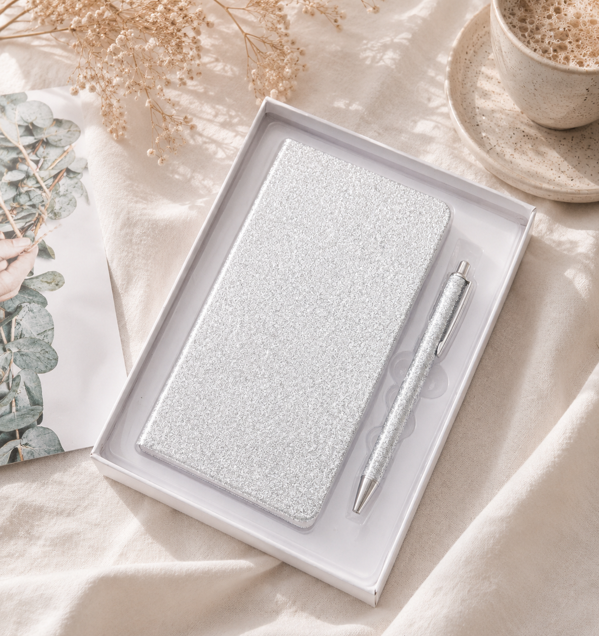 My Golden Journal Set | Glitter A6 Notebook & Pen