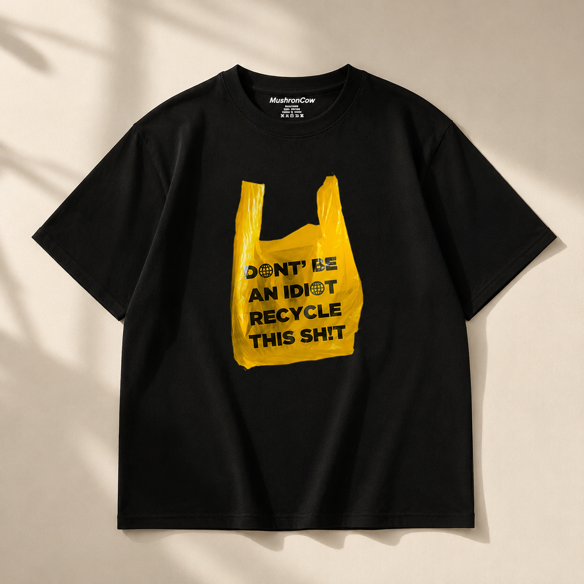 Artistic Eco-friendly Bag Creative Illustration Print Short-sleeved T-shirt