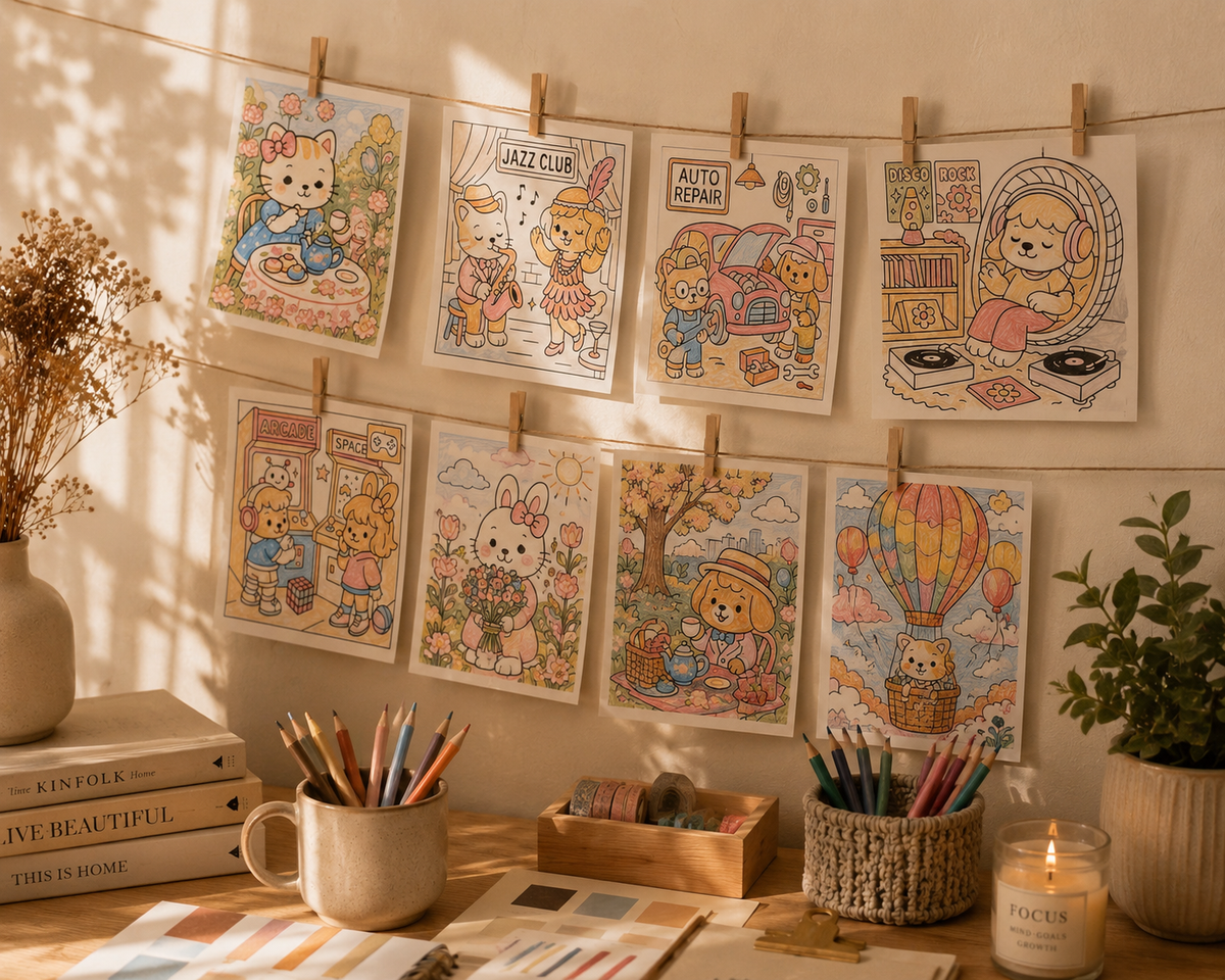 My Cozy Eras Coloring Book | 28 Pages
