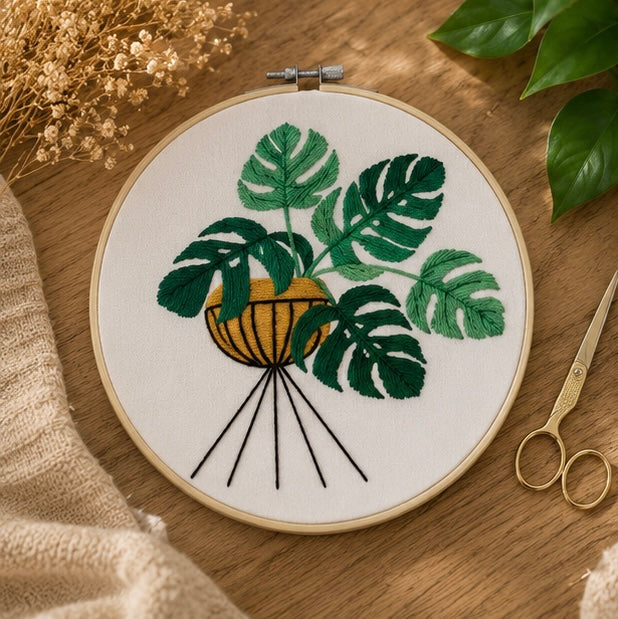 My Tropical Plant Embroidery Kit | Embroidery Hoop
