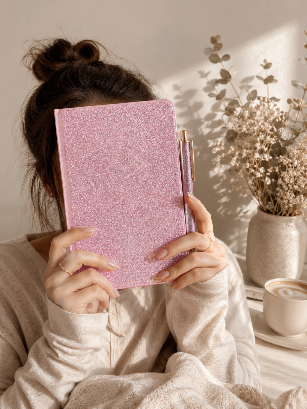 My Golden Journal Set | Glitter A6 Notebook & Pen