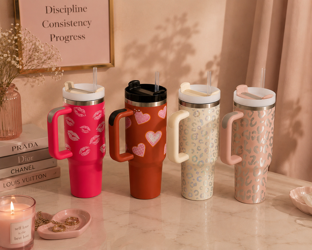 My 40 oz Stainless Steel Tumbler | Insulated with Straw & Handle