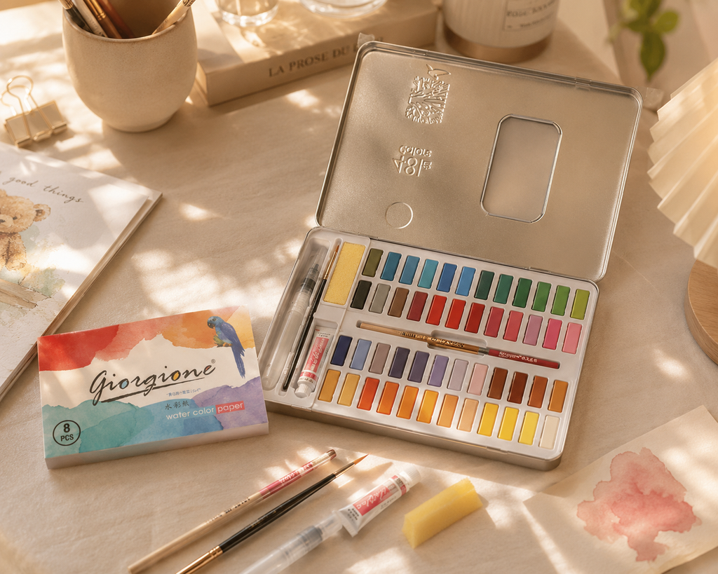 My 36-Color Solid Watercolor Set | Metal Tin