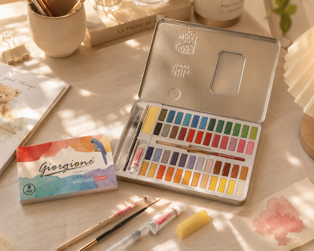 My 36-Color Solid Watercolor Set | Metal Tin