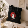 The Large Eco-Friendly Canvas Tote Bag | Cat Print