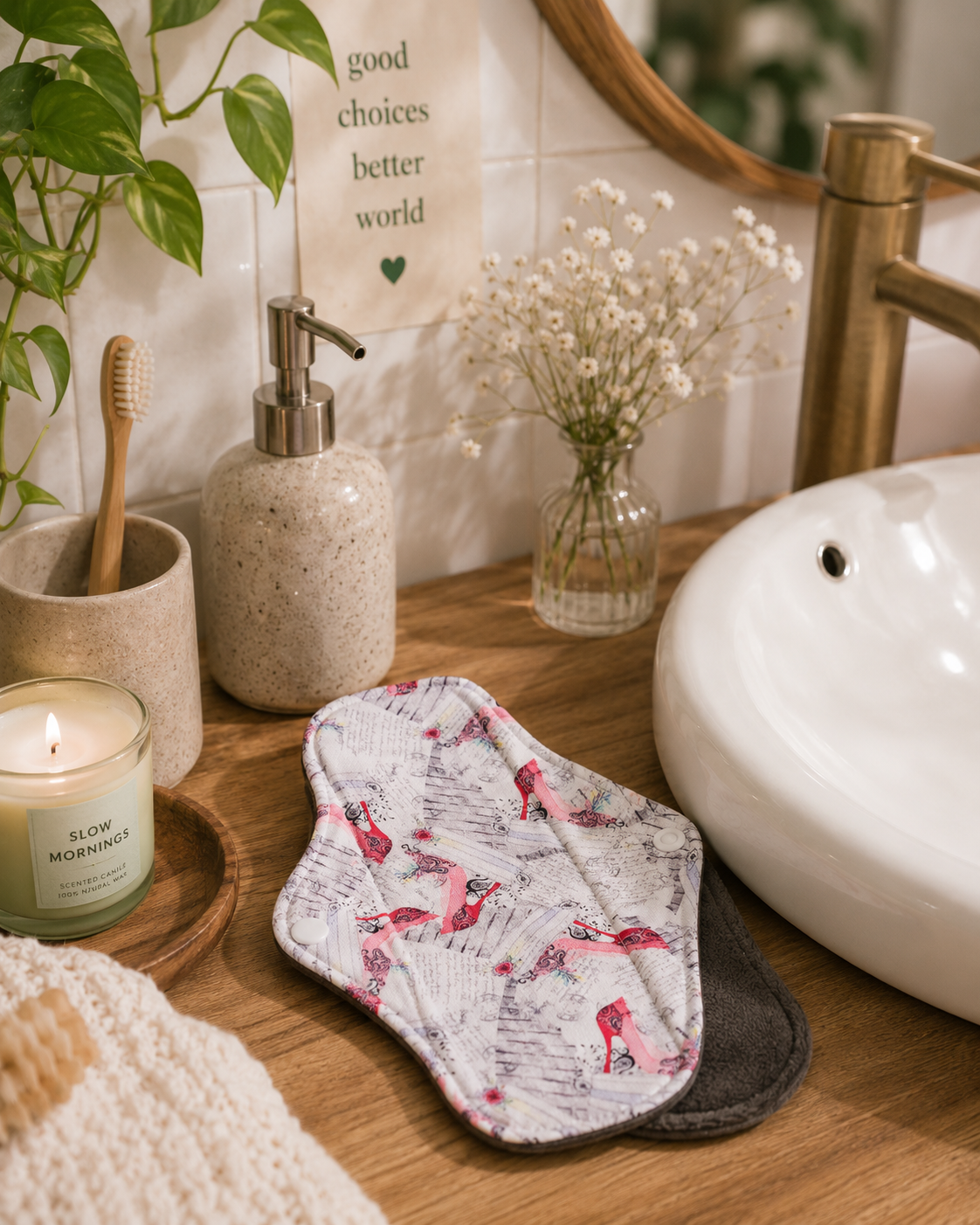 Washable bamboo sanitary pads - Soft, durable, and zero waste