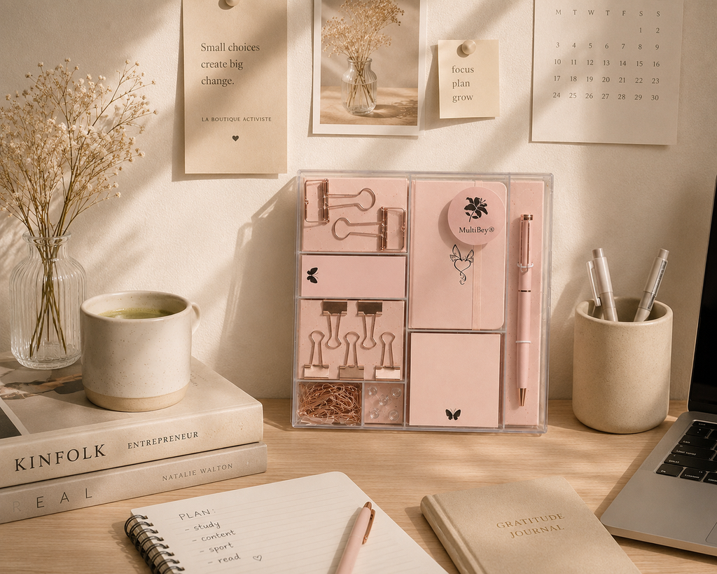 Rose Gold Stationery Set Gift Box Student Office Stationery