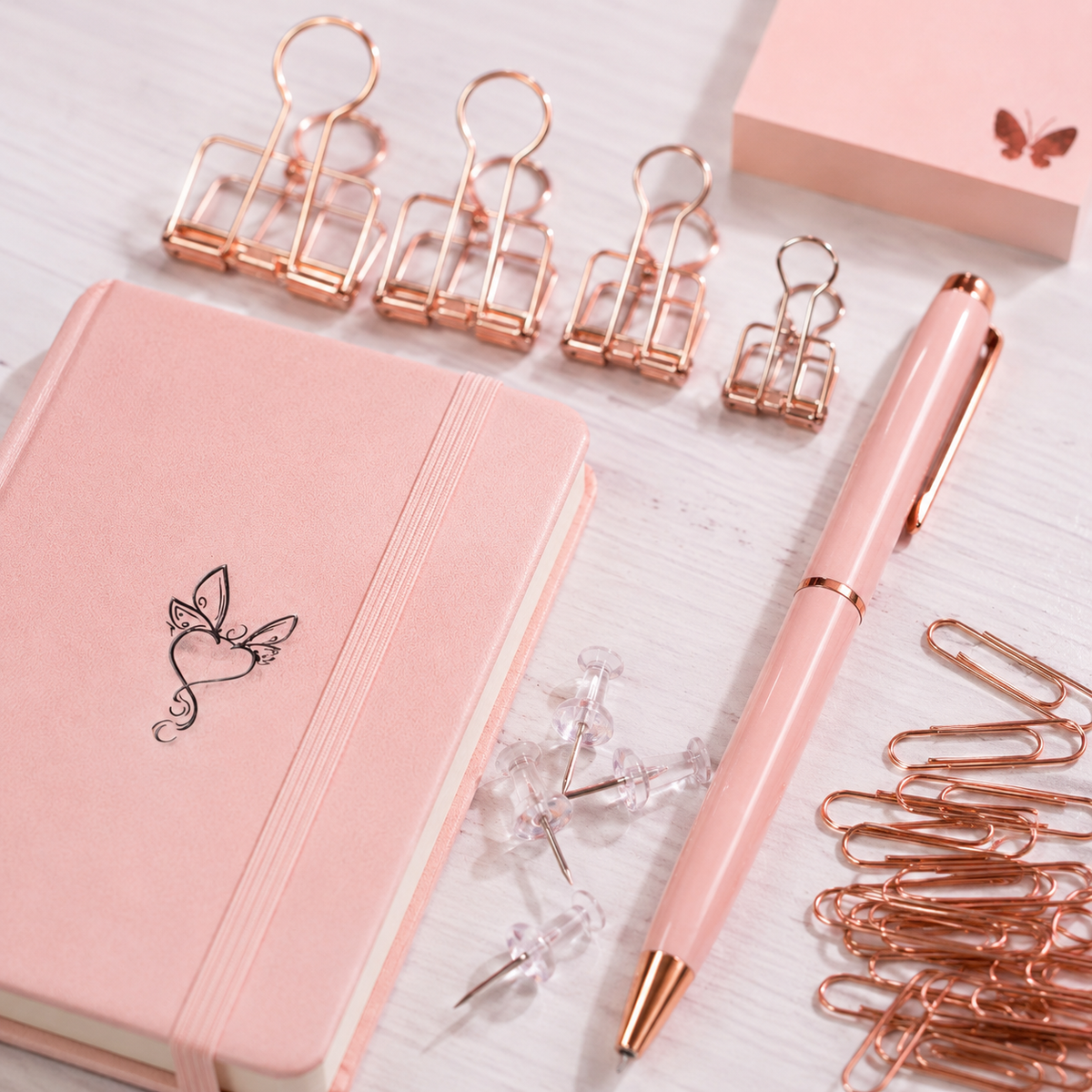 Rose Gold Stationery Set Gift Box Student Office Stationery