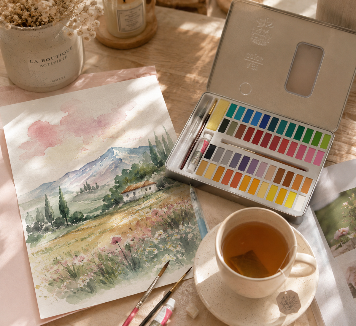 My 36-Color Solid Watercolor Set | Metal Tin