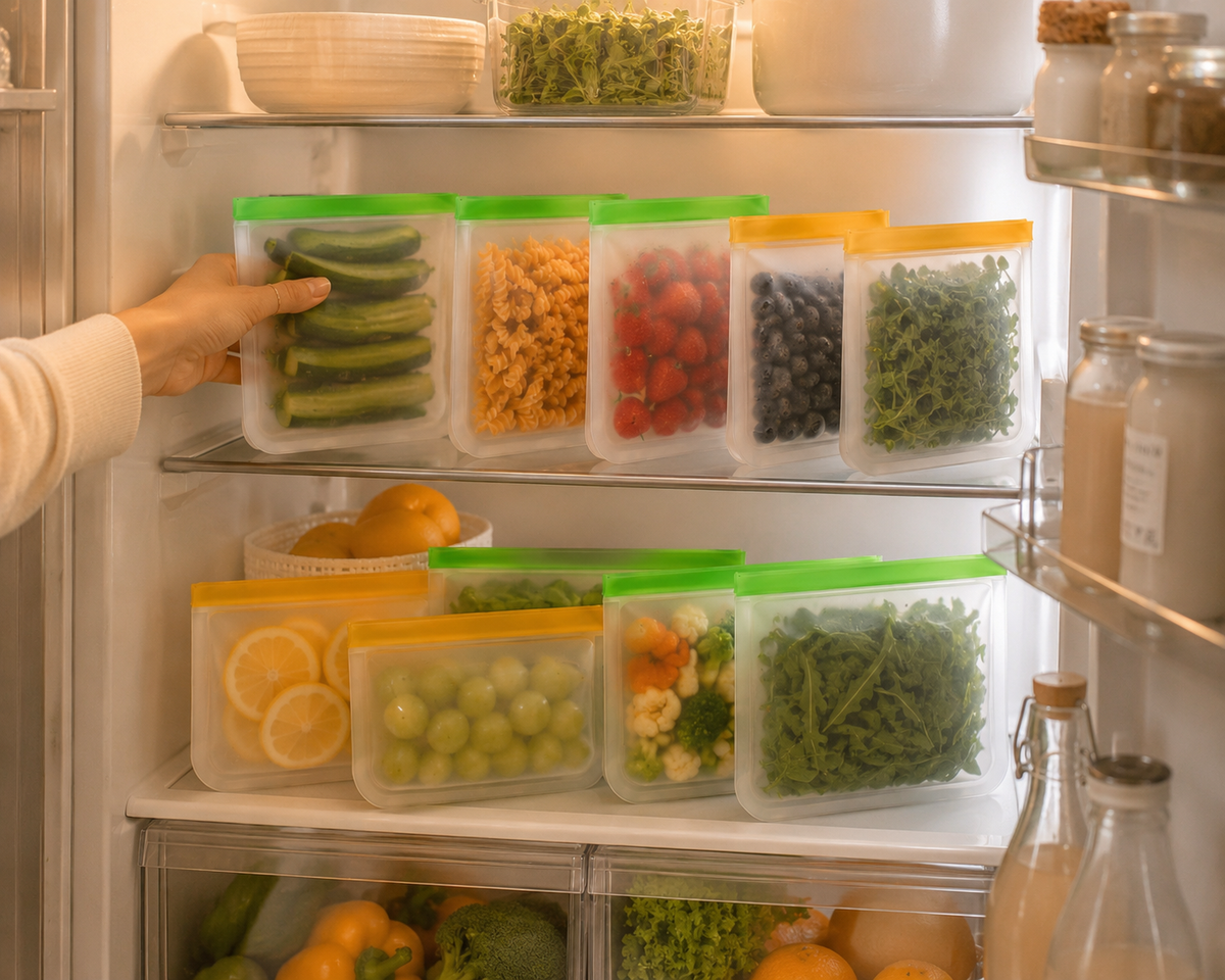 **Reusable Food Storage Bags | 14-Piece Set | Zero-Waste**