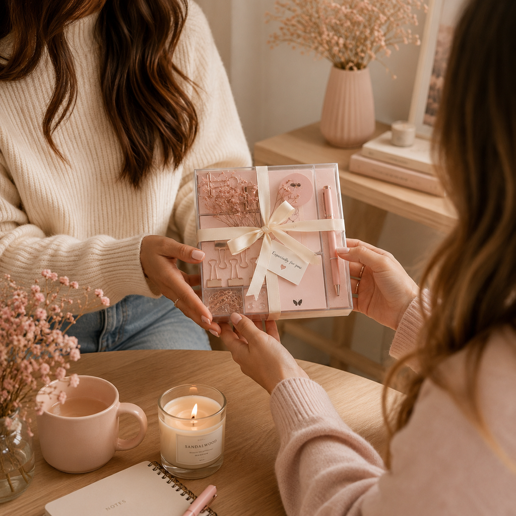 Rose Gold Stationery Set Gift Box Student Office Stationery