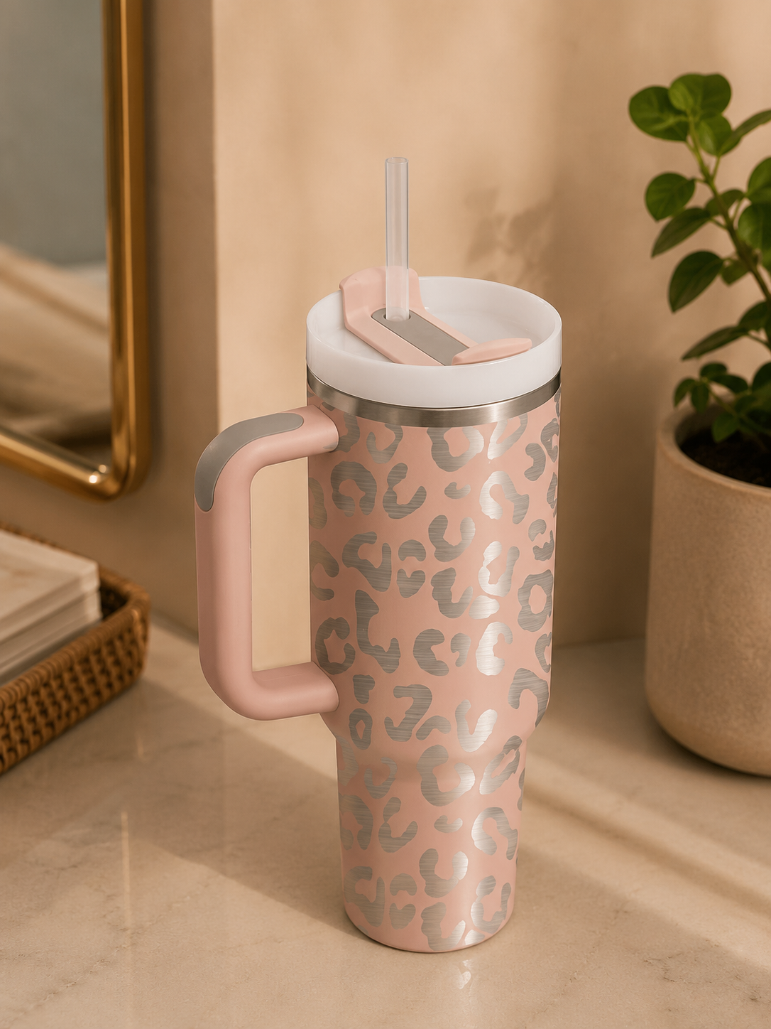 My 40 oz Stainless Steel Tumbler | Insulated with Straw & Handle
