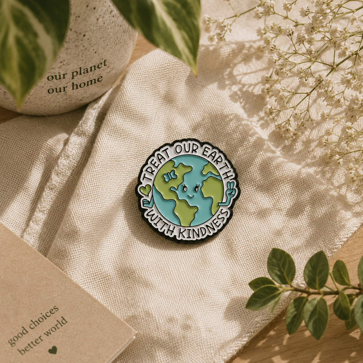 My Planet Earth Pin | Eco-Friendly Activist Accessory